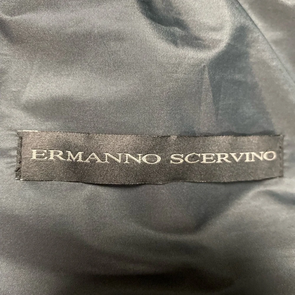 Ermanno Scervino Avant Garde Black Ruffled Collar Coat